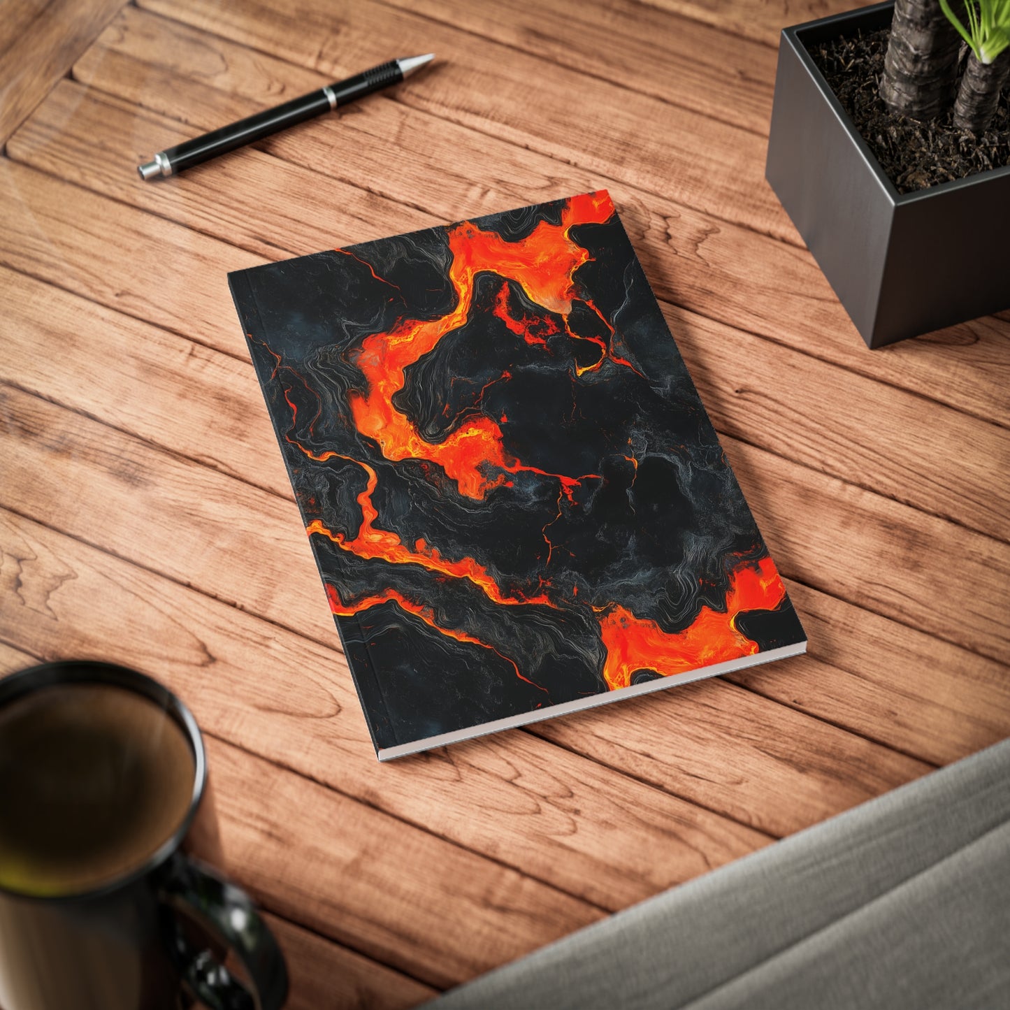 Volcanic Flow A5 Softcover Notebook – Ignite Your Creativity