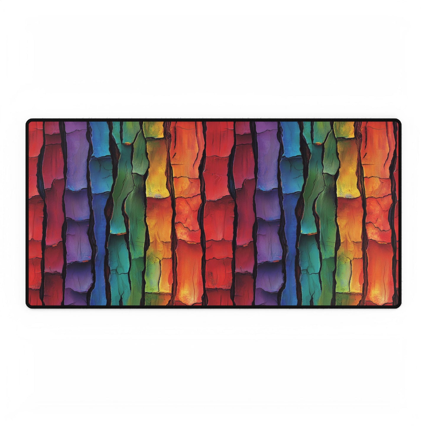 Rainbow Bark Desk Mat – Bold & Unique