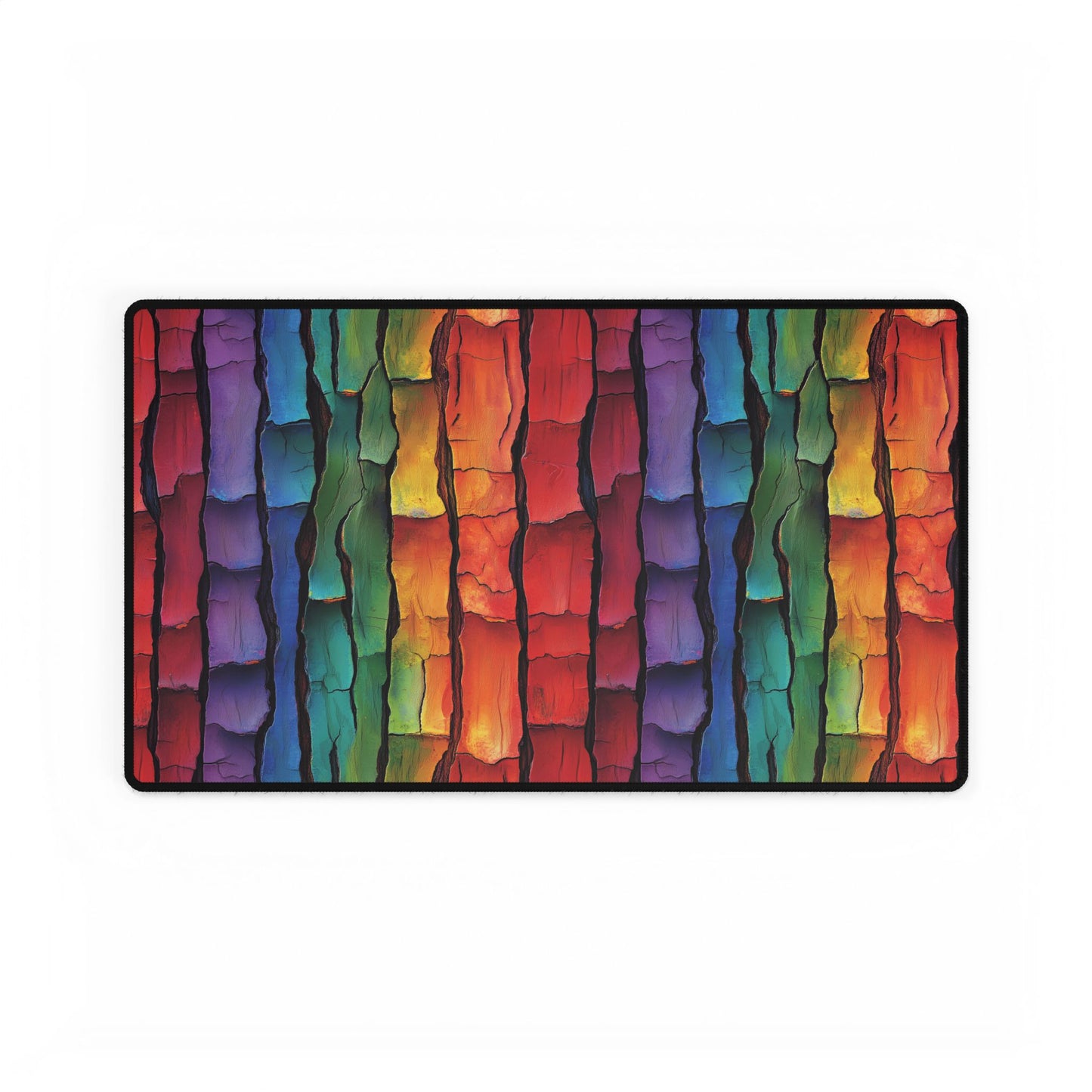 Rainbow Bark Desk Mat – Bold & Unique