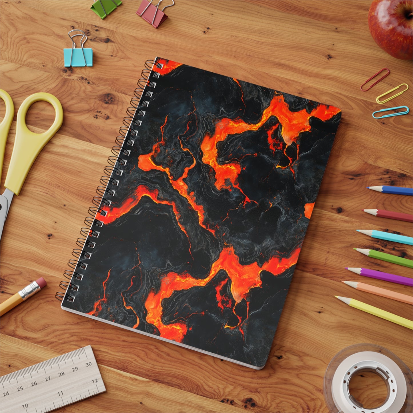 Volcanic Flow A5 Wirobound Softcover Notebook – Dynamic & Practical