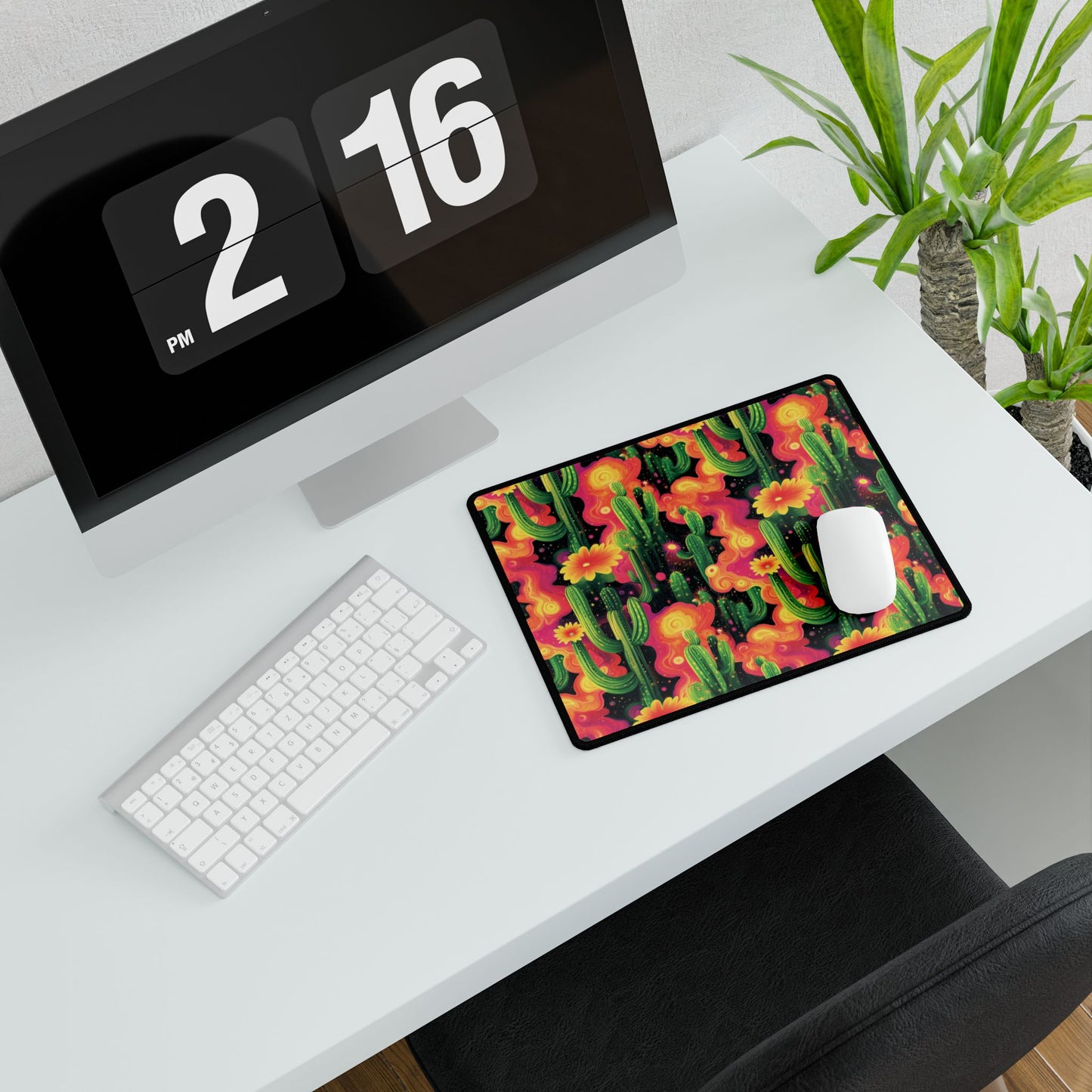 Cosmic Cactus Desk Mat – Vibrant & Unique