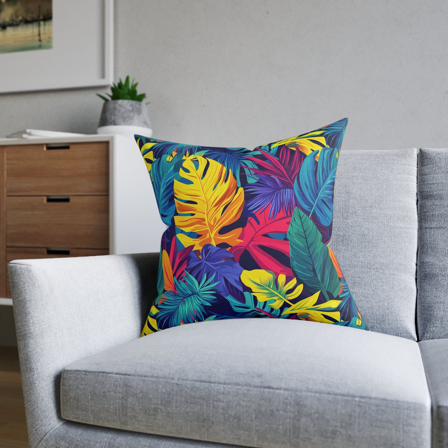 Tropical Vibes Square Pillow – Bright & Bold Comfort