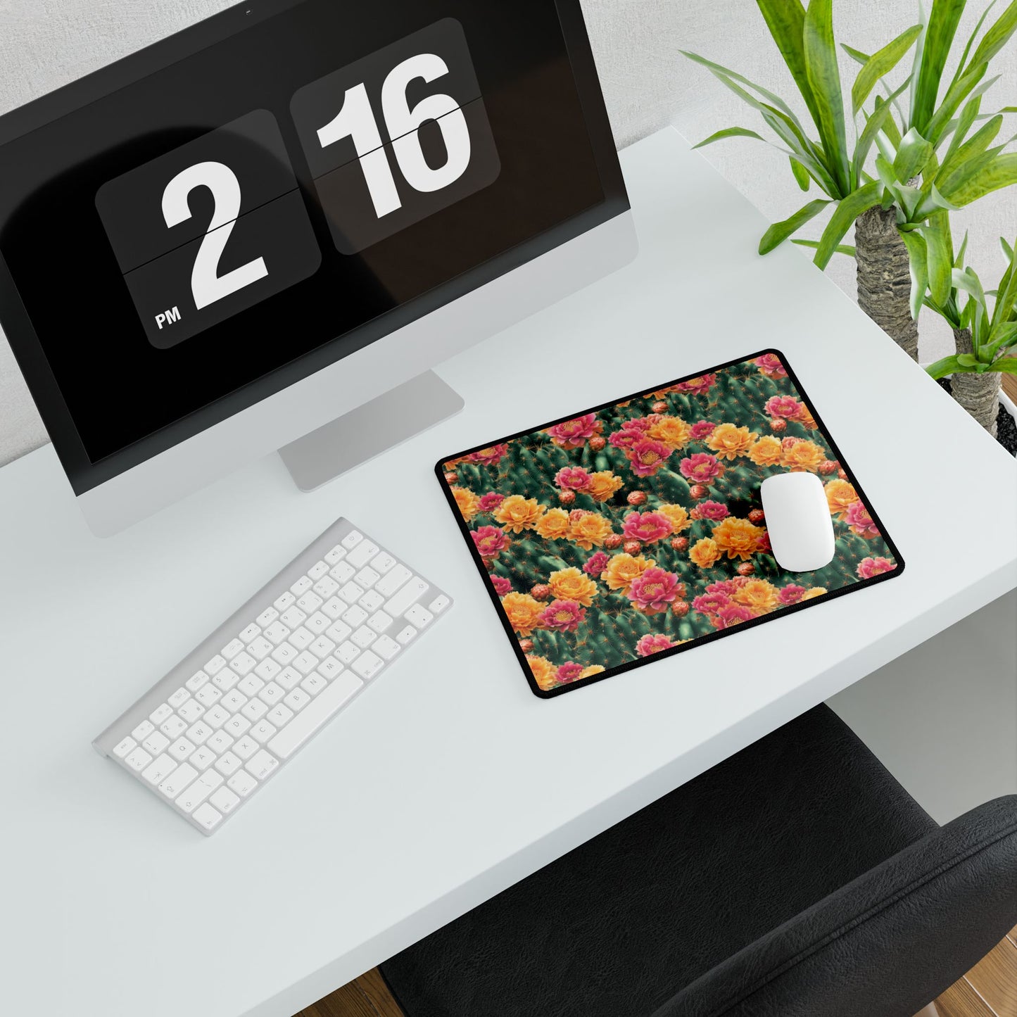 Cactus Bloom Desk Mat – Vibrant & Functional