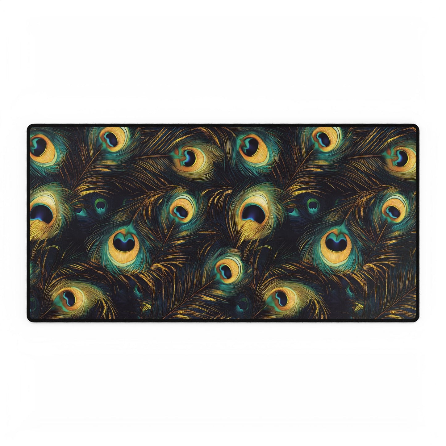 Peacock Flourish Desk Mat – Elegant & Vibrant