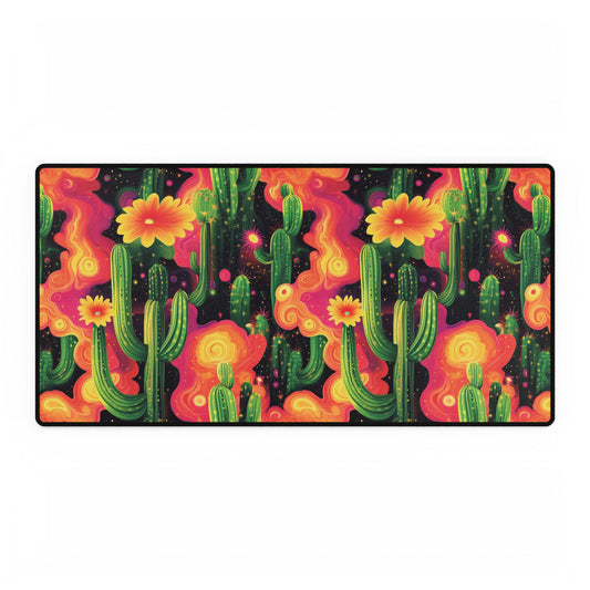 Cosmic Cactus Desk Mat – Vibrant & Unique