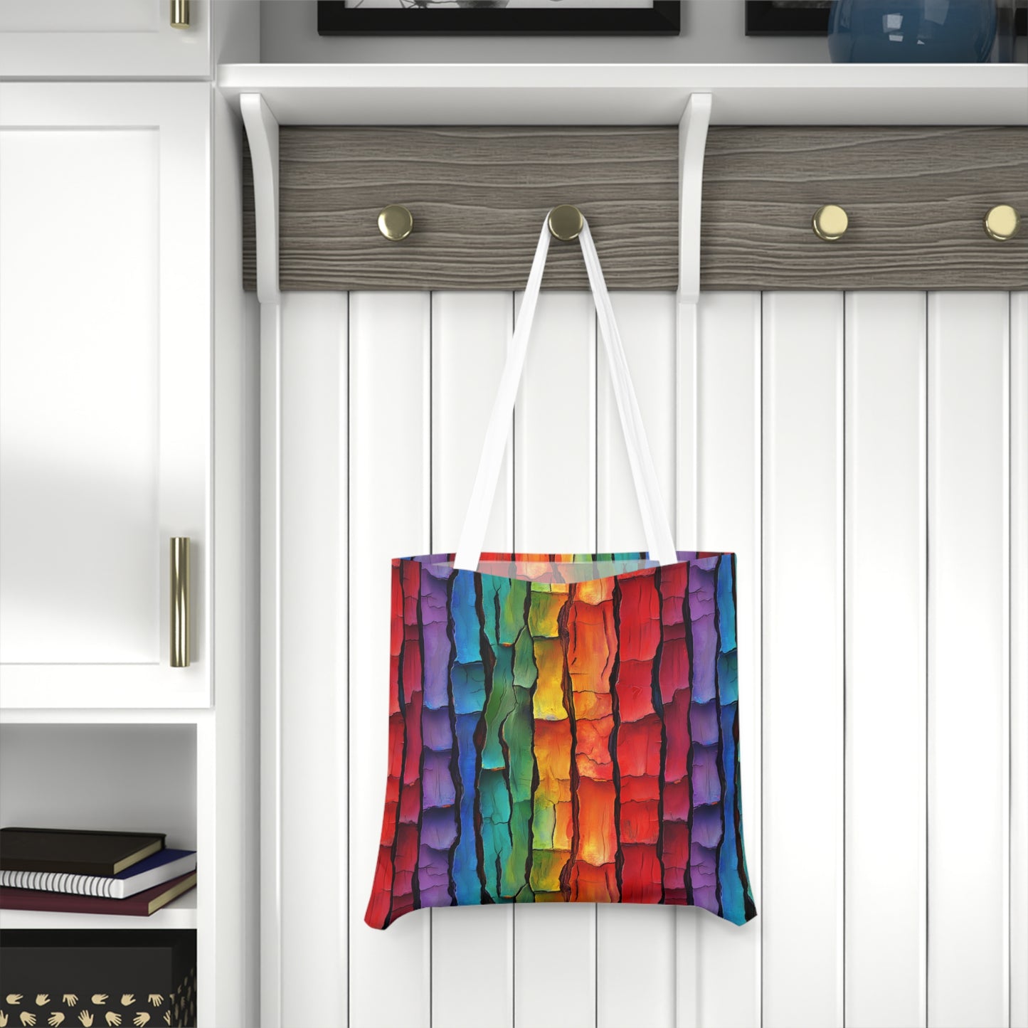 Rainbow Bark Shoulder Tote Bag - Stylish & Practical