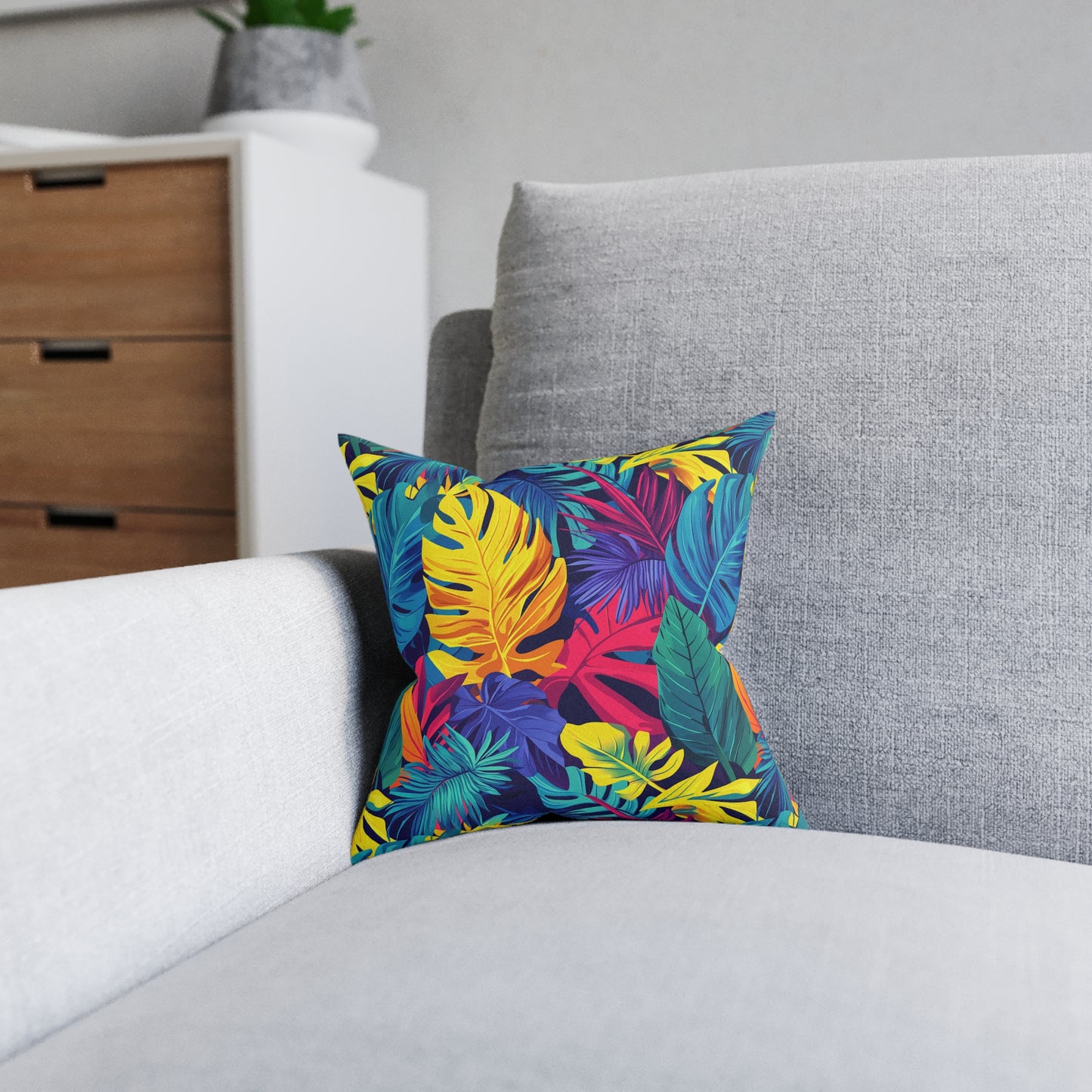 Tropical Vibes Square Pillow – Bright & Bold Comfort