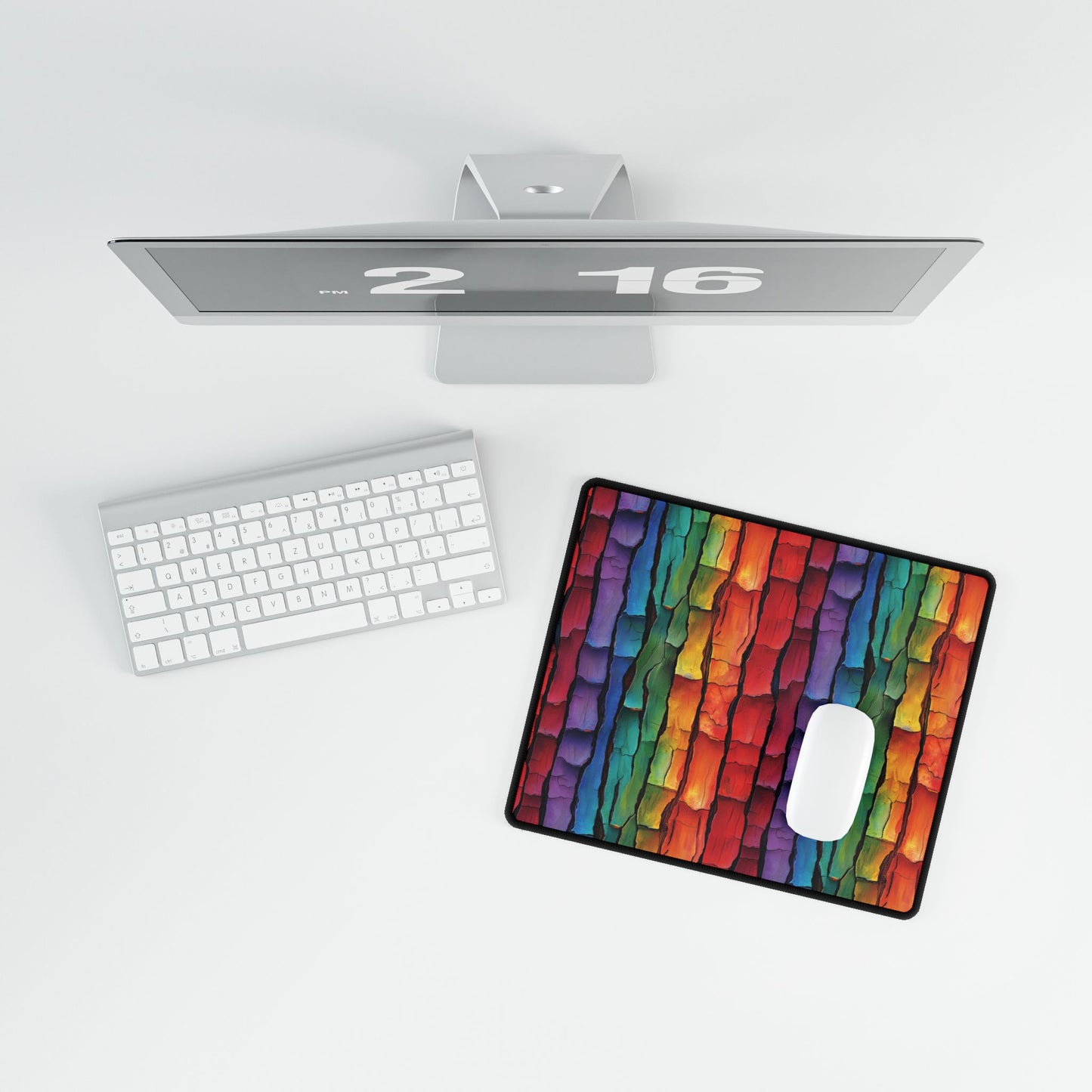 Rainbow Bark Desk Mat – Bold & Unique