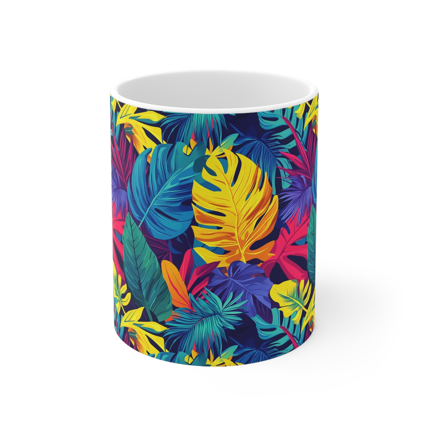 Tropical Vibes 11oz Ceramic Mug – Brighten Your Mornings