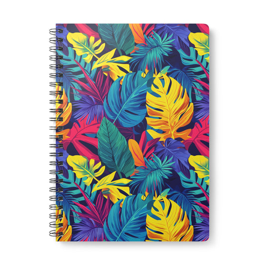 Tropical Vibes A5 Wirobound Softcover Notebook – Bold & Practical