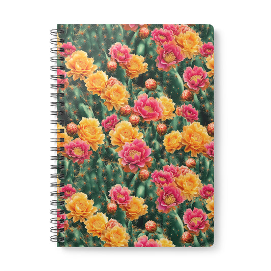 Cactus Bloom A5 Wirobound Softcover Notebook – Vibrant & Fresh