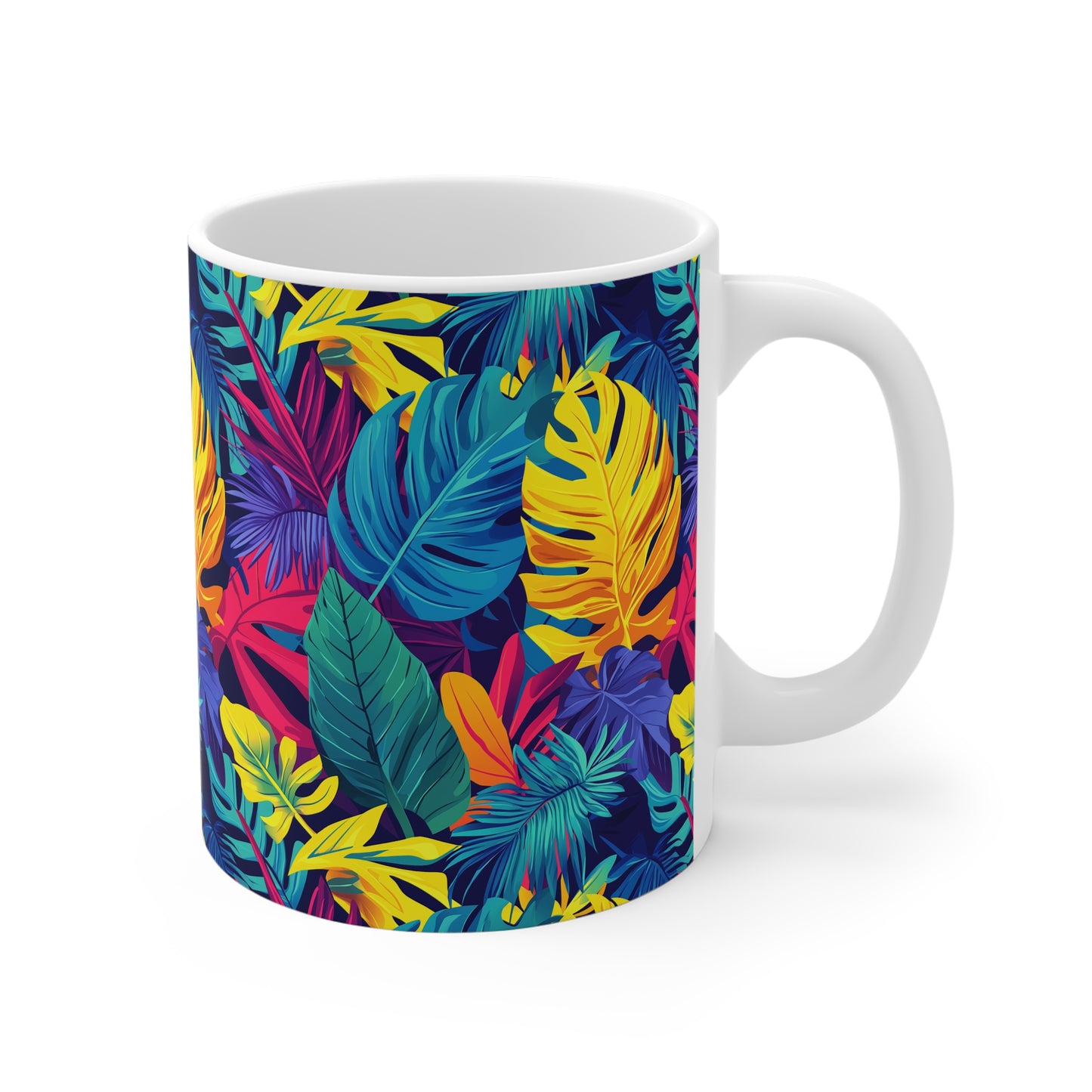 Tropical Vibes 11oz Ceramic Mug – Brighten Your Mornings