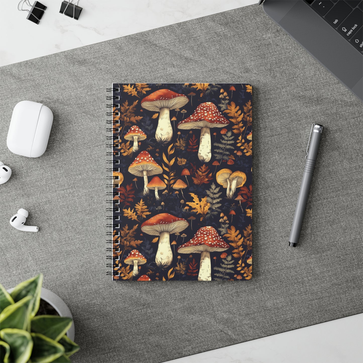 Fungi Forest A5 Wirobound Softcover Notebook – Stylish & Practical