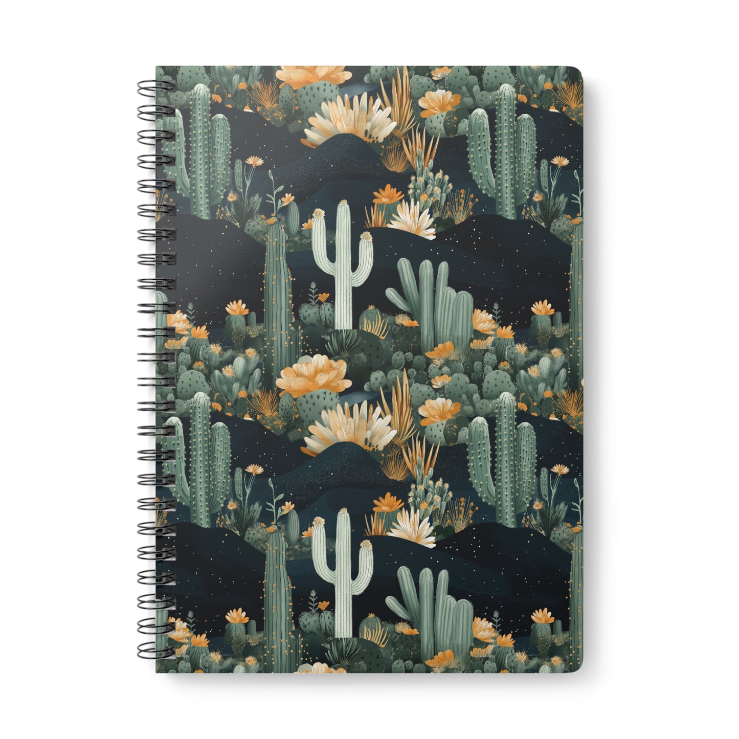 Desert Bloom A5 Wirobound Softcover Notebook – Stylish & Practical