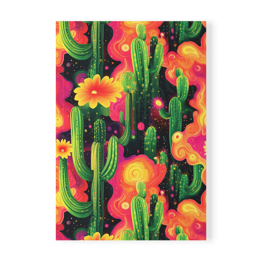 Cosmic Cactus A5 Softcover Notebook – Vibrant & Otherworldly