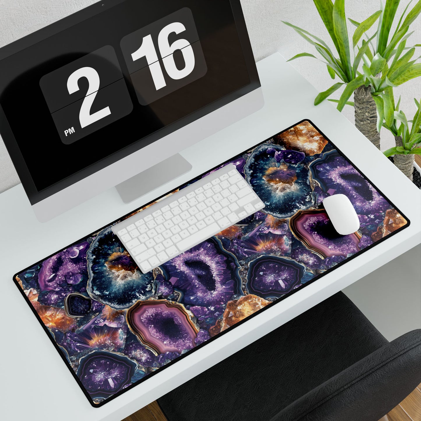 Amethyst Geode Desk Mat – Captivating & Functional