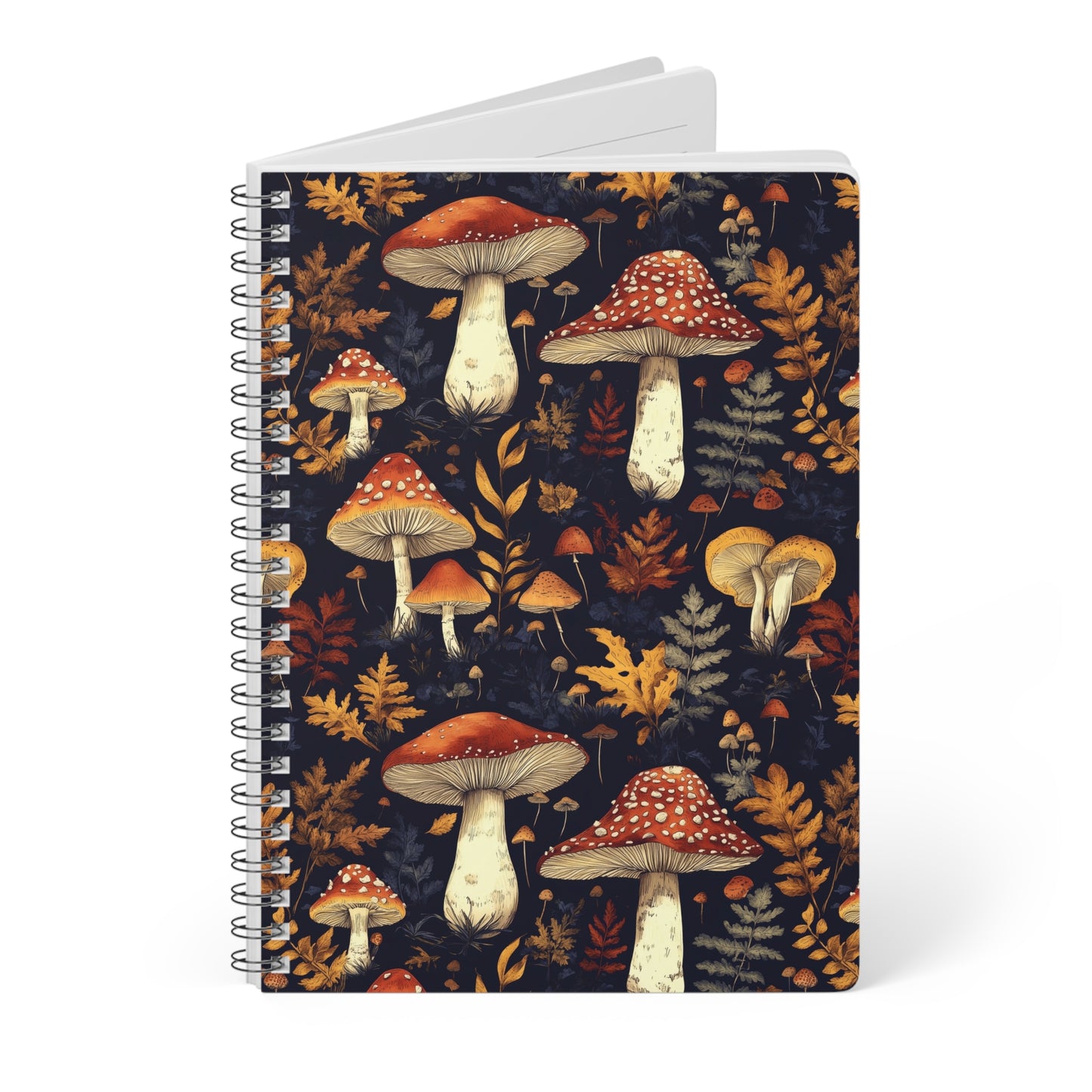 Fungi Forest A5 Wirobound Softcover Notebook – Stylish & Practical