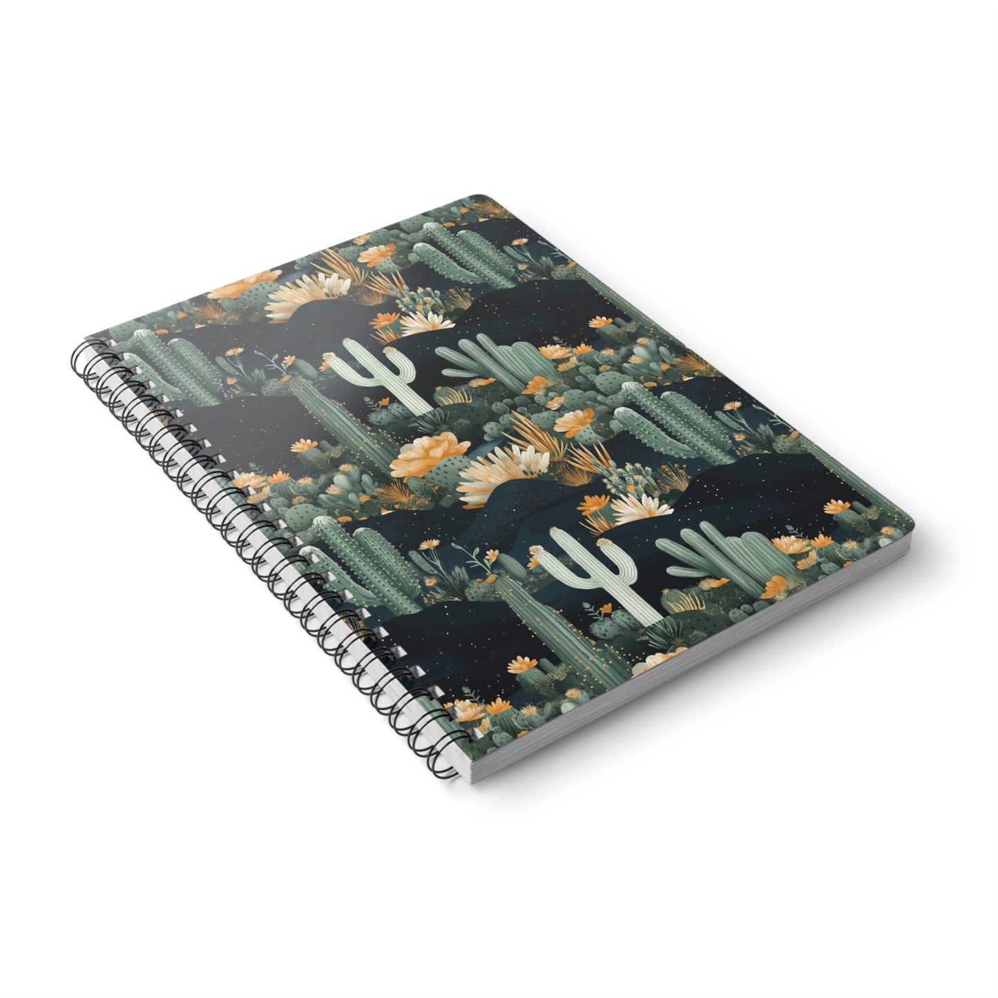 Desert Bloom A5 Wirobound Softcover Notebook – Stylish & Practical