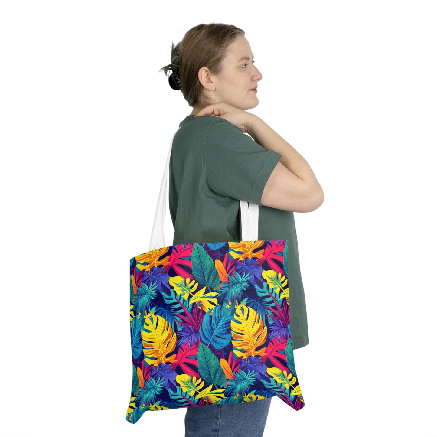 Tropical Vibes Shoulder Tote Bag – Bold & Functional