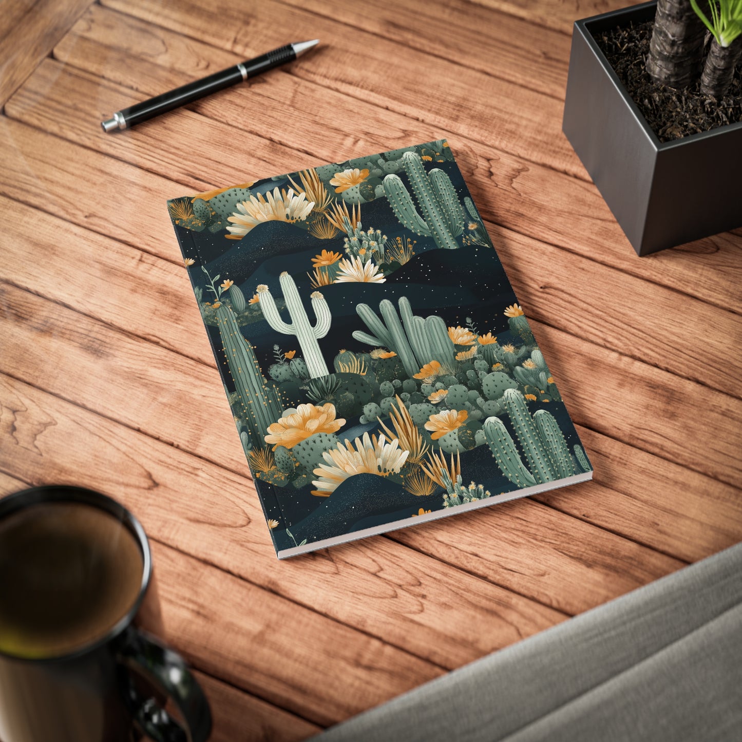 Desert Bloom A5 Softcover Notebook – Stylish & Functional