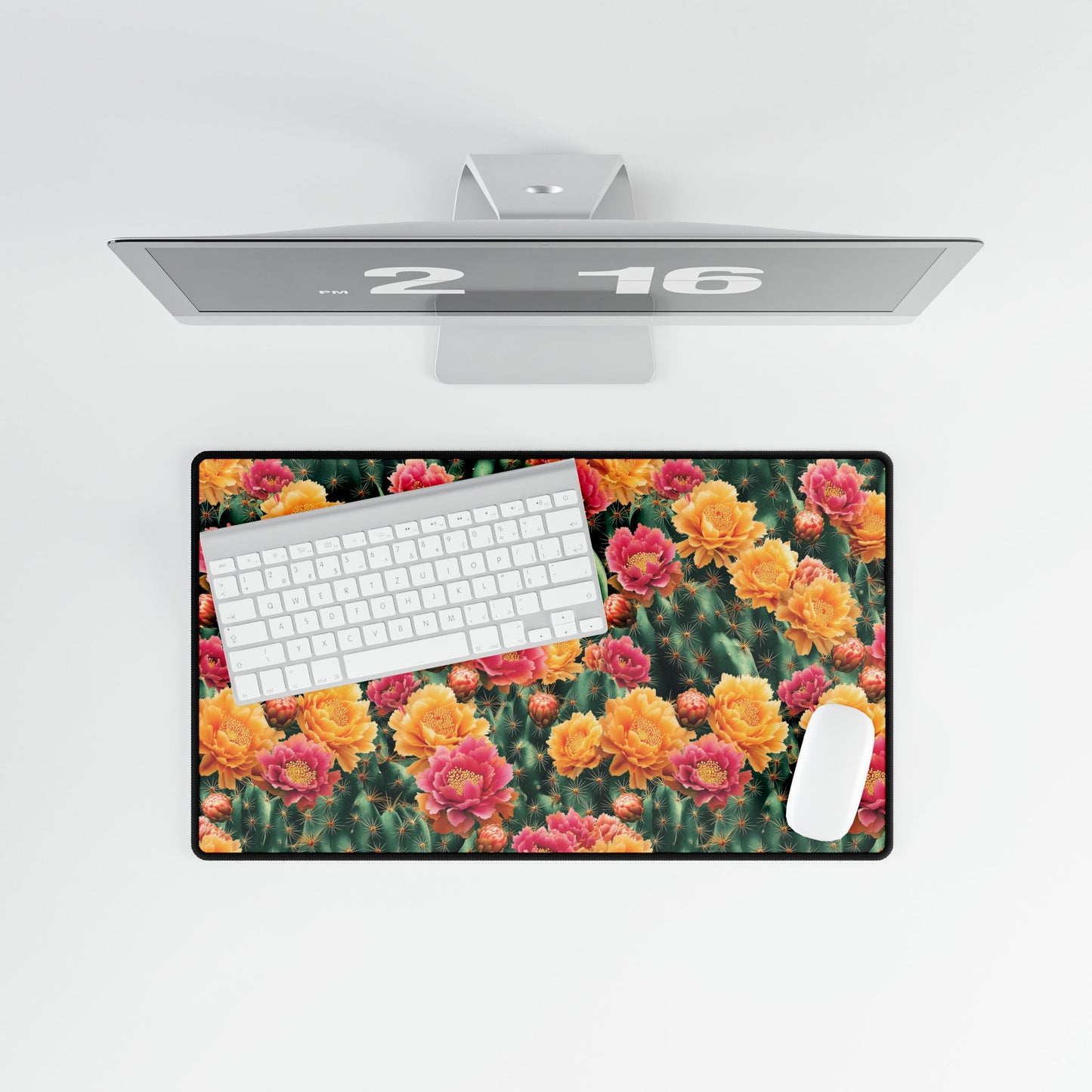 Cactus Bloom Desk Mat – Vibrant & Functional