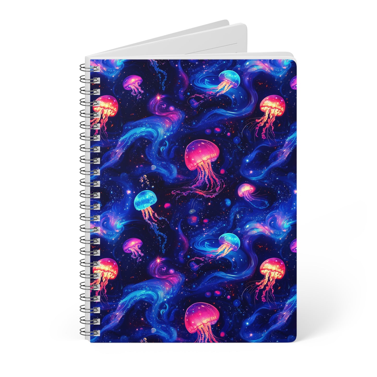 Celestial Jellyfish A5 Wirobound Softcover Notebook