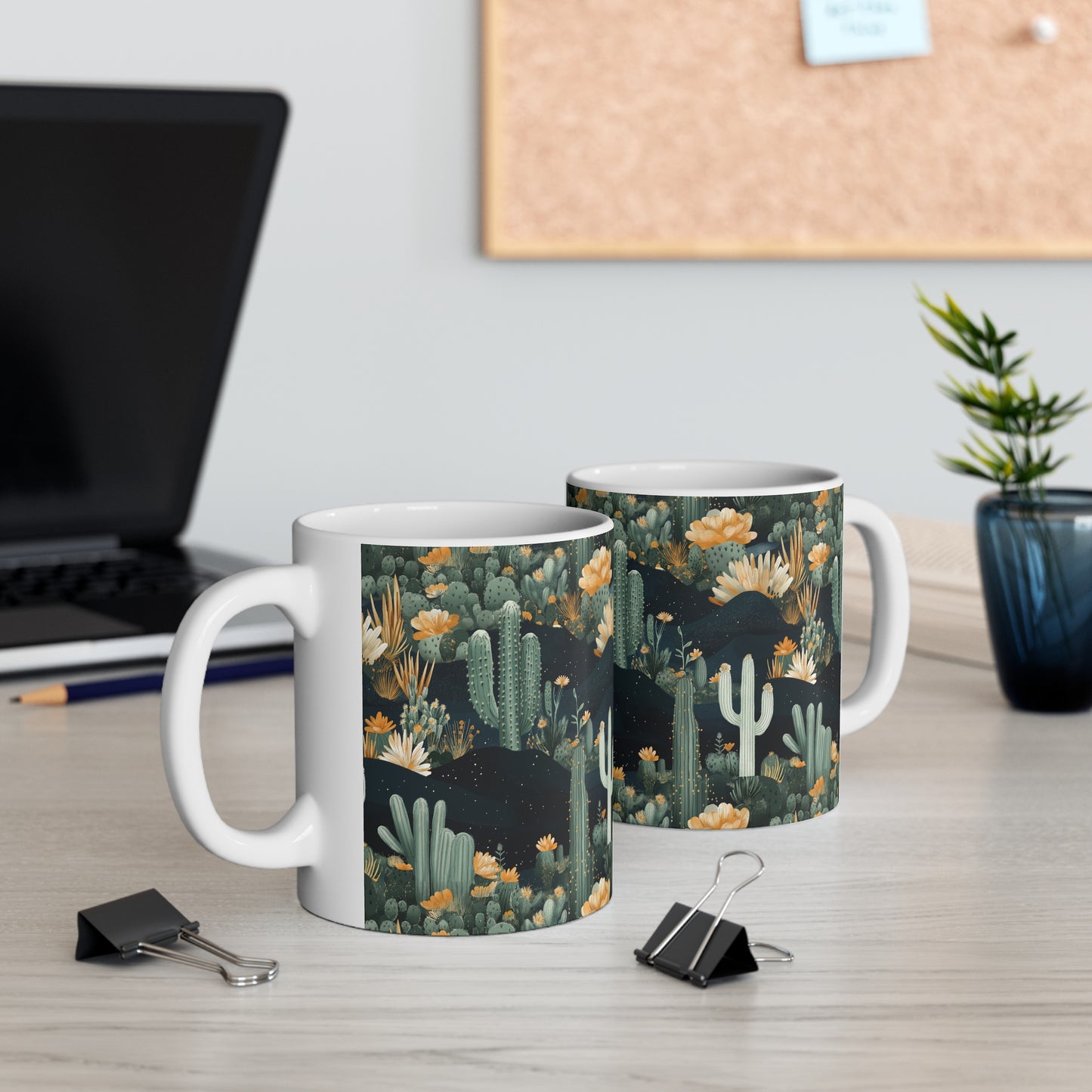 Desert Bloom 11oz Ceramic Mug – Vibrant & Durable