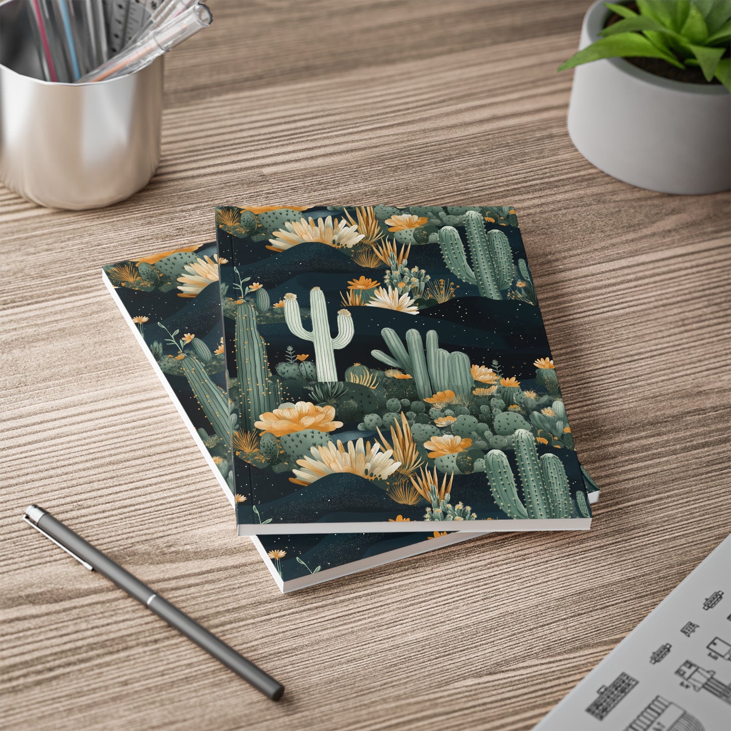 Desert Bloom A5 Softcover Notebook – Stylish & Functional