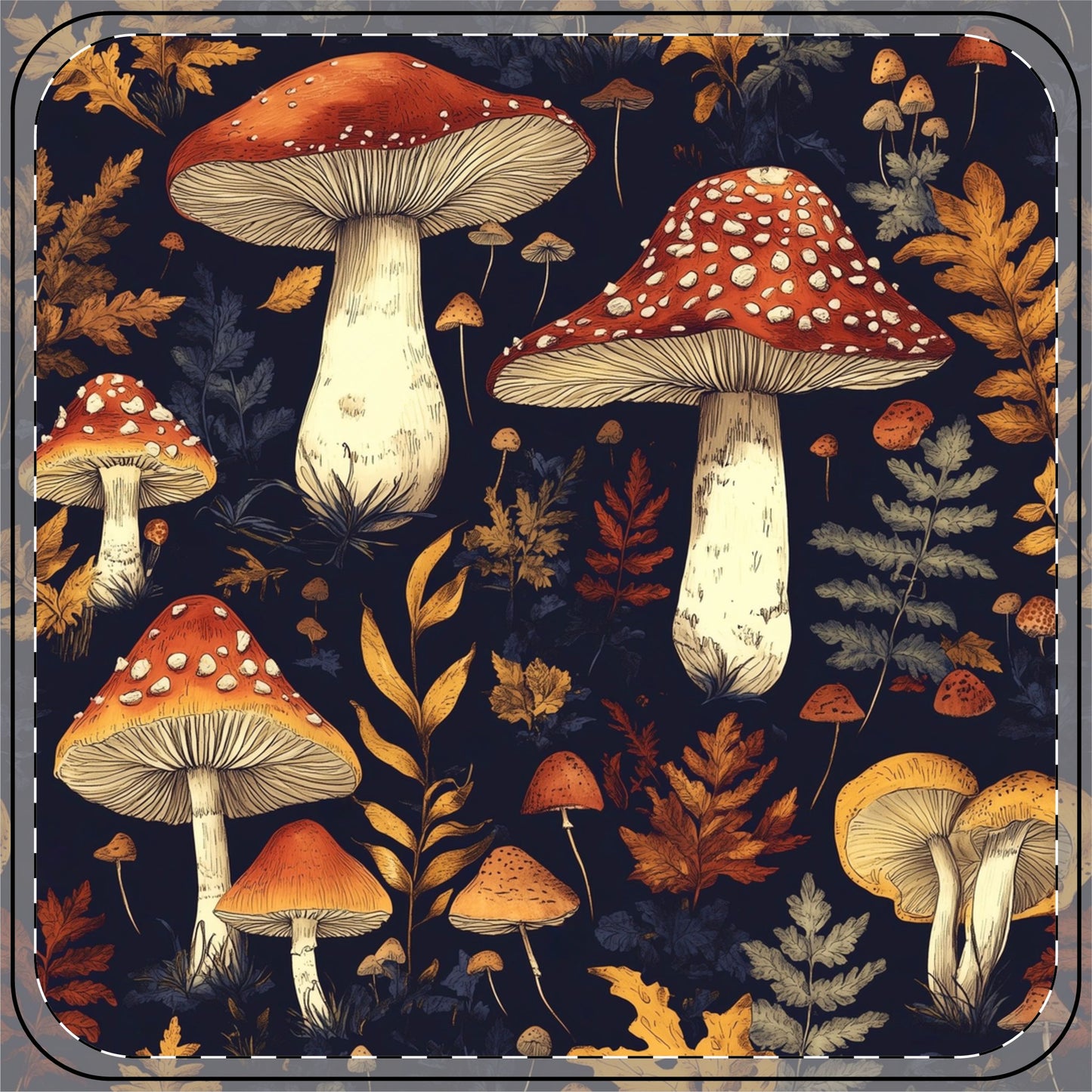 Fungi Forest Coaster – Durable & Elegant