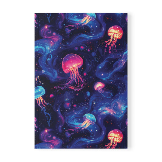 Celestial Jellyfish A5 Softcover Notebook – Cosmic & Captivating