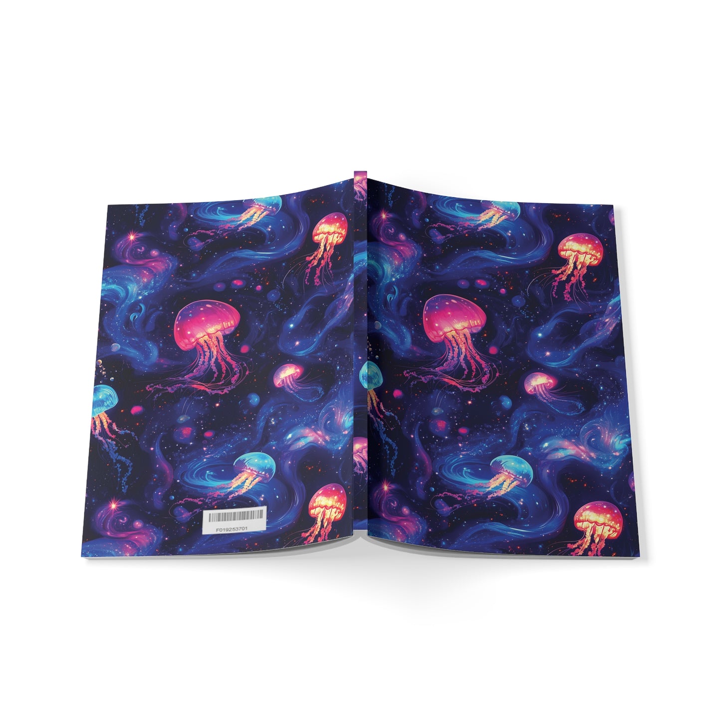 Celestial Jellyfish A5 Softcover Notebook – Cosmic & Captivating