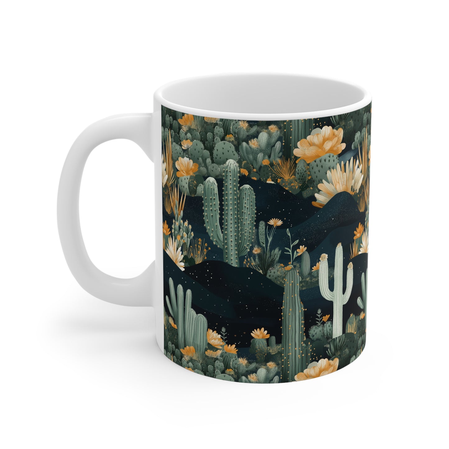 Desert Bloom 11oz Ceramic Mug – Vibrant & Durable