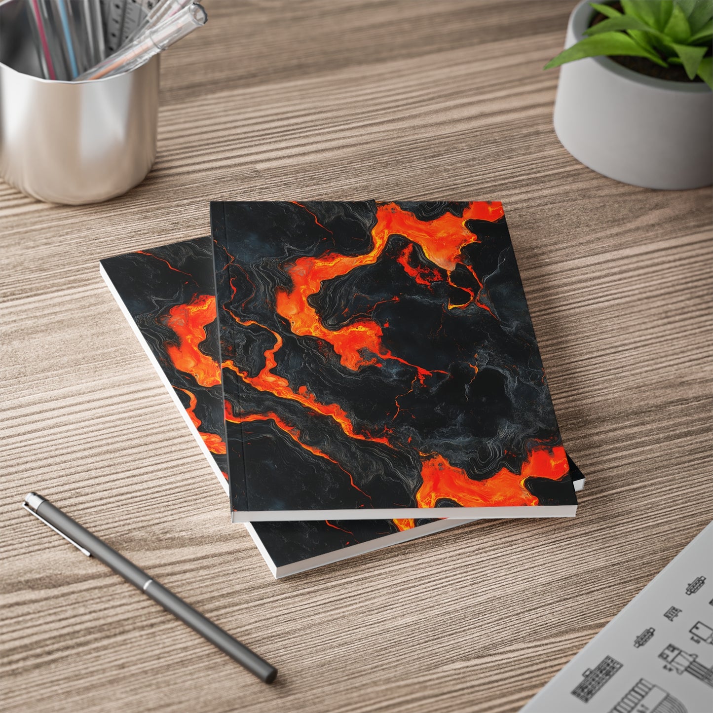 Volcanic Flow A5 Softcover Notebook – Ignite Your Creativity