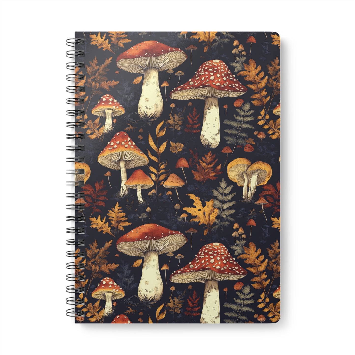 Fungi Forest A5 Wirobound Softcover Notebook – Stylish & Practical