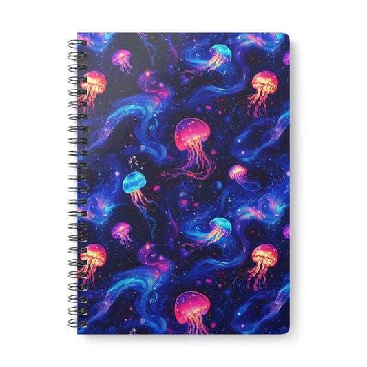 Celestial Jellyfish A5 Wirobound Softcover Notebook