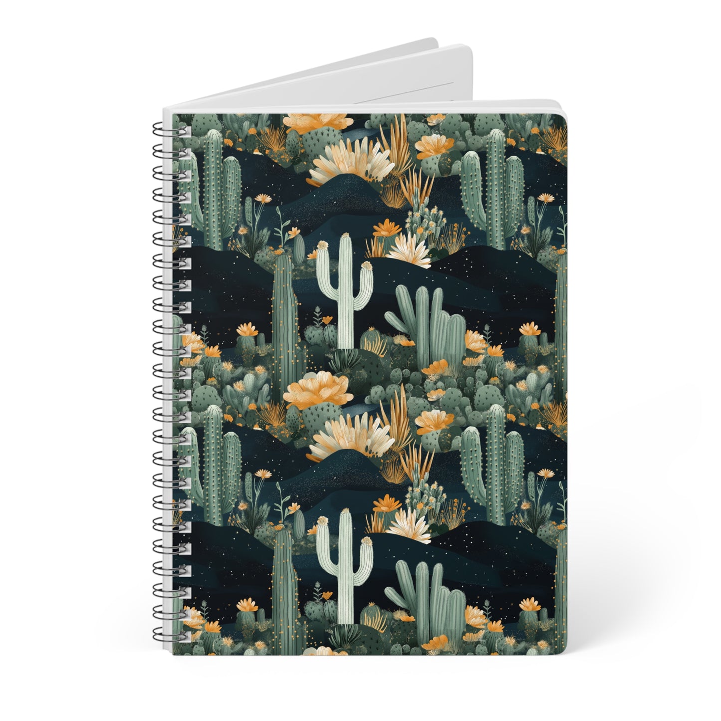 Desert Bloom A5 Wirobound Softcover Notebook – Stylish & Practical