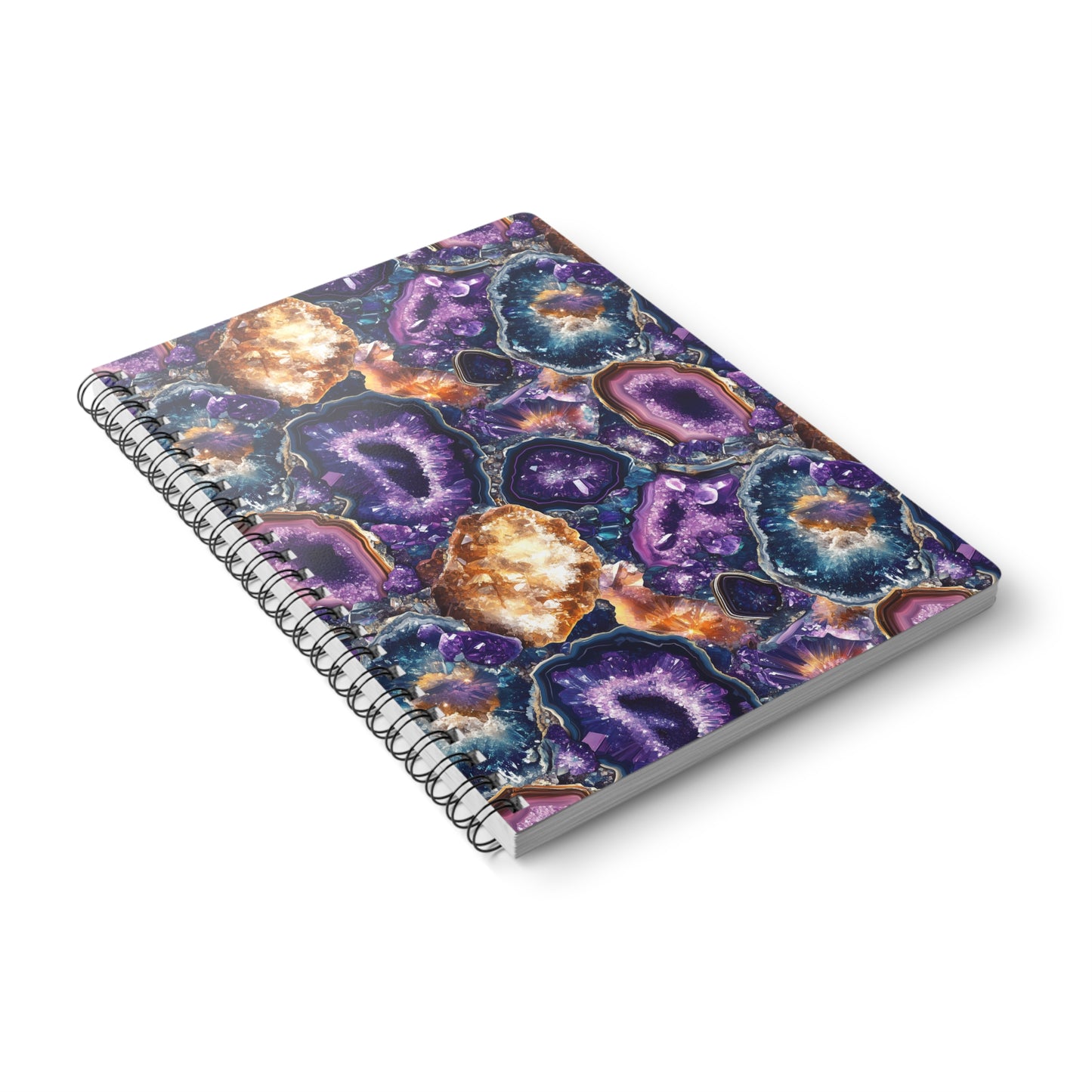 Amethyst Geode A5 Wirobound Softcover Notebook – Elegant & Striking