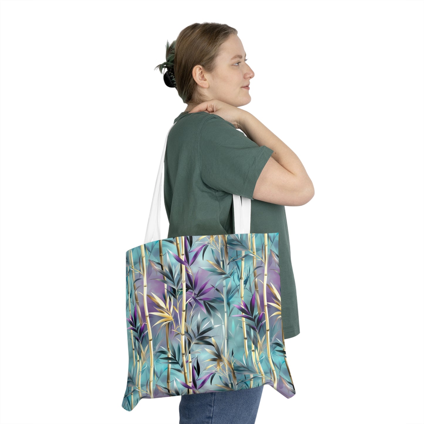 Elegant Bamboo Shoulder Tote Bag - Stylish & Practical