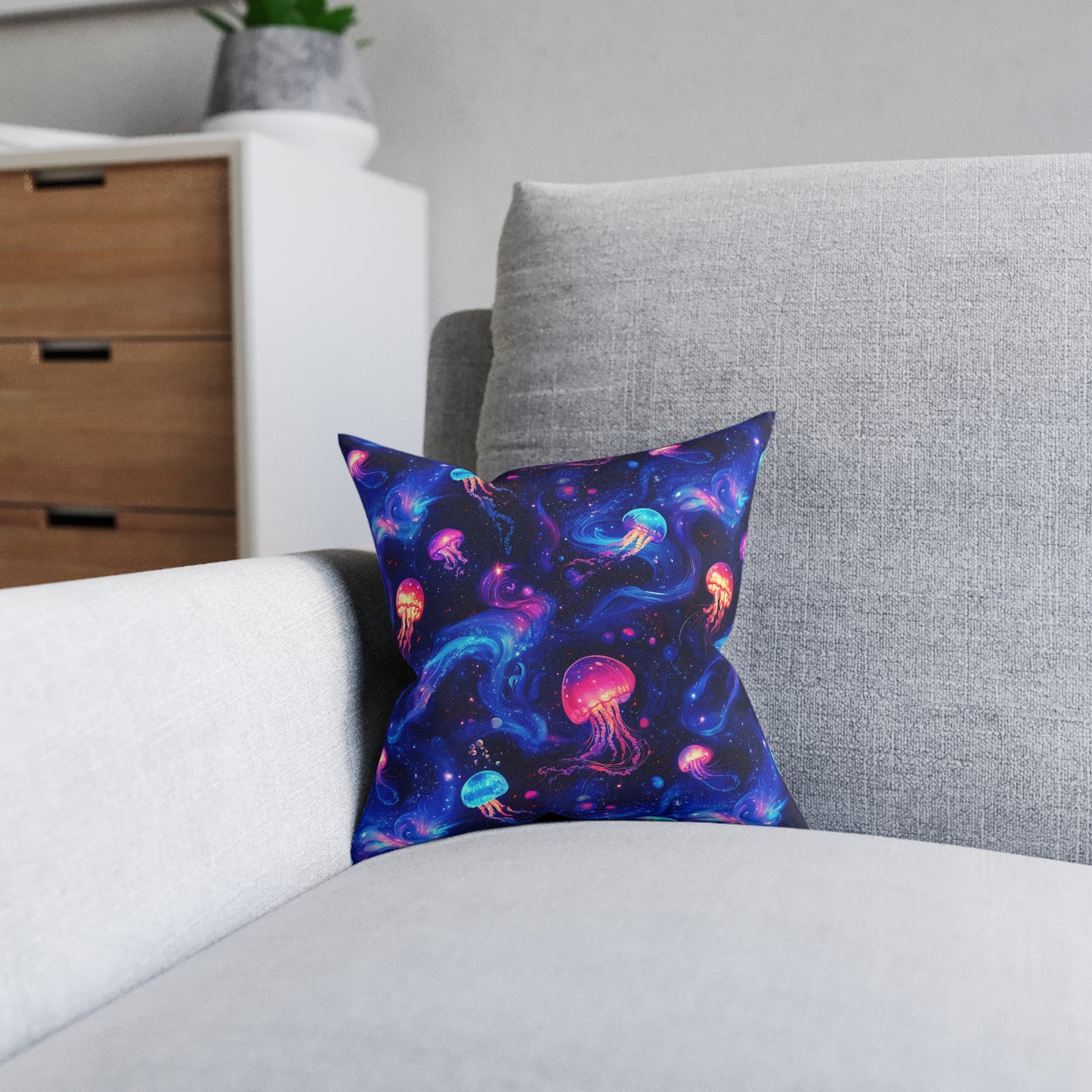 Celestial Jellyfish Square Pillow