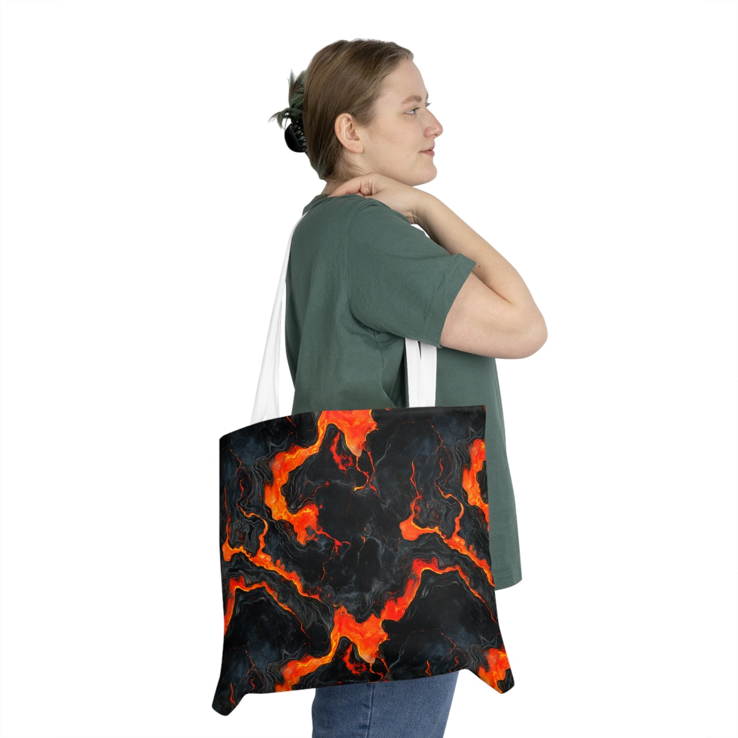 Volcanic Flow Shoulder Tote Bag – Bold & Functional