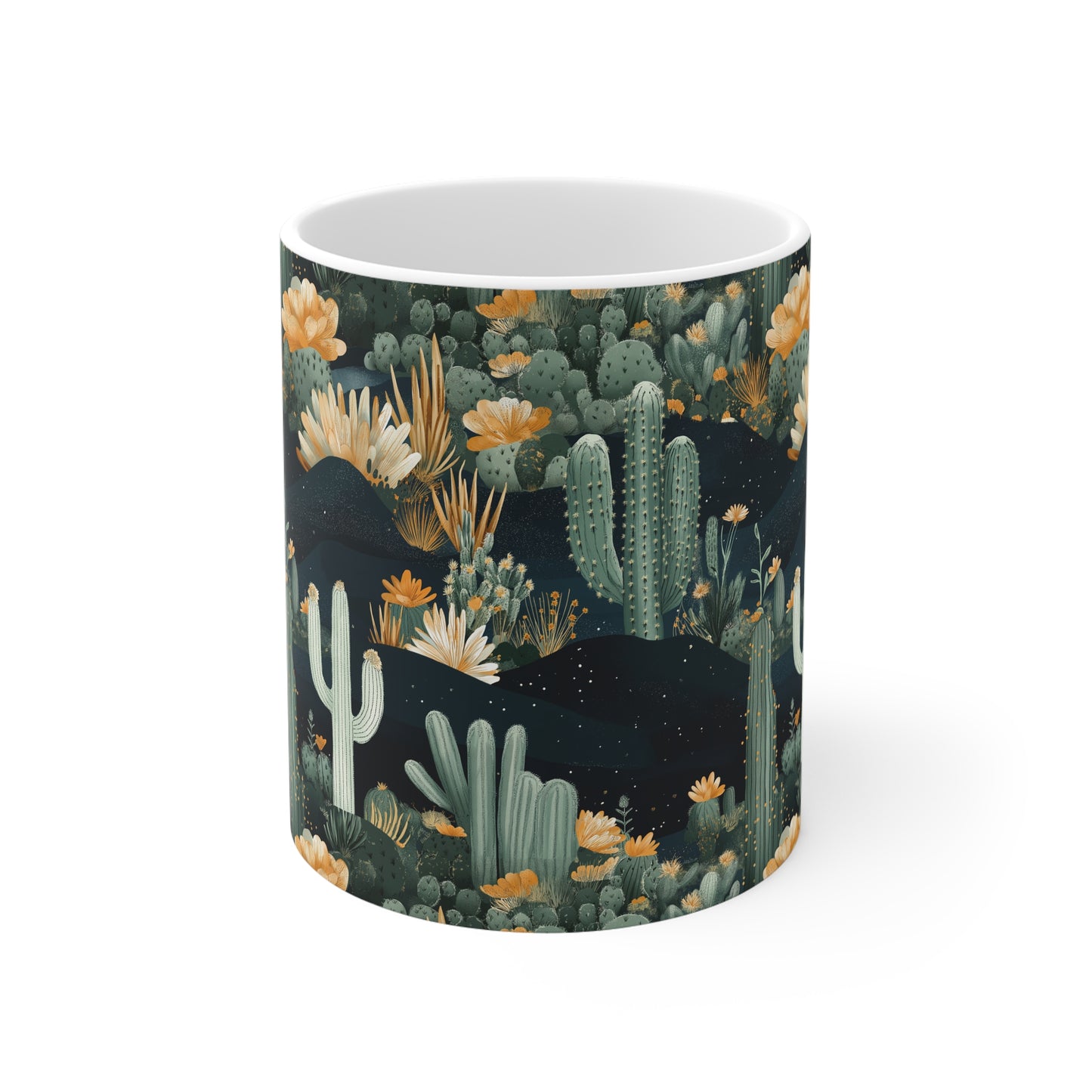 Desert Bloom 11oz Ceramic Mug – Vibrant & Durable