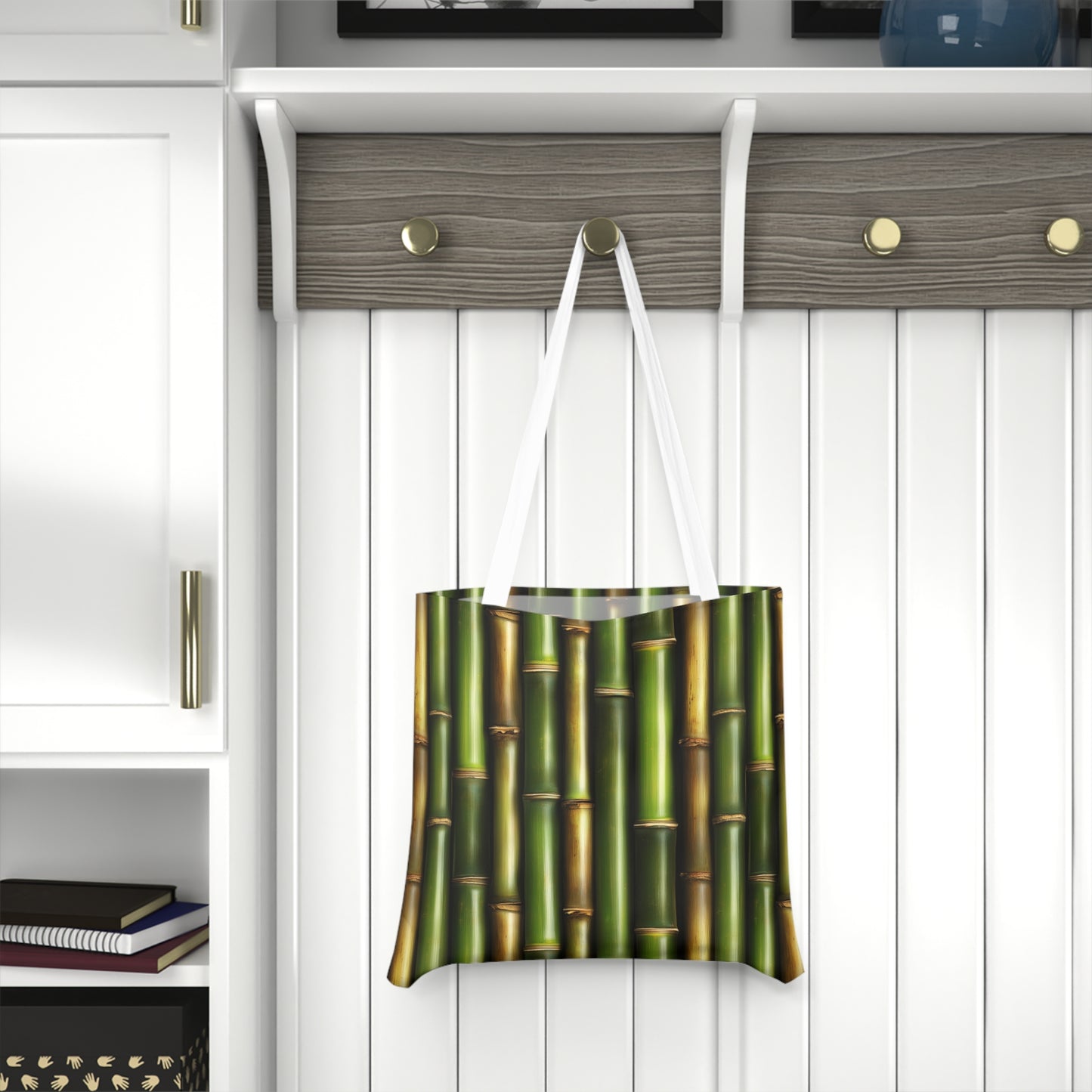 Emerald Bamboo Shoulder Tote Bag - Stylish & Practical