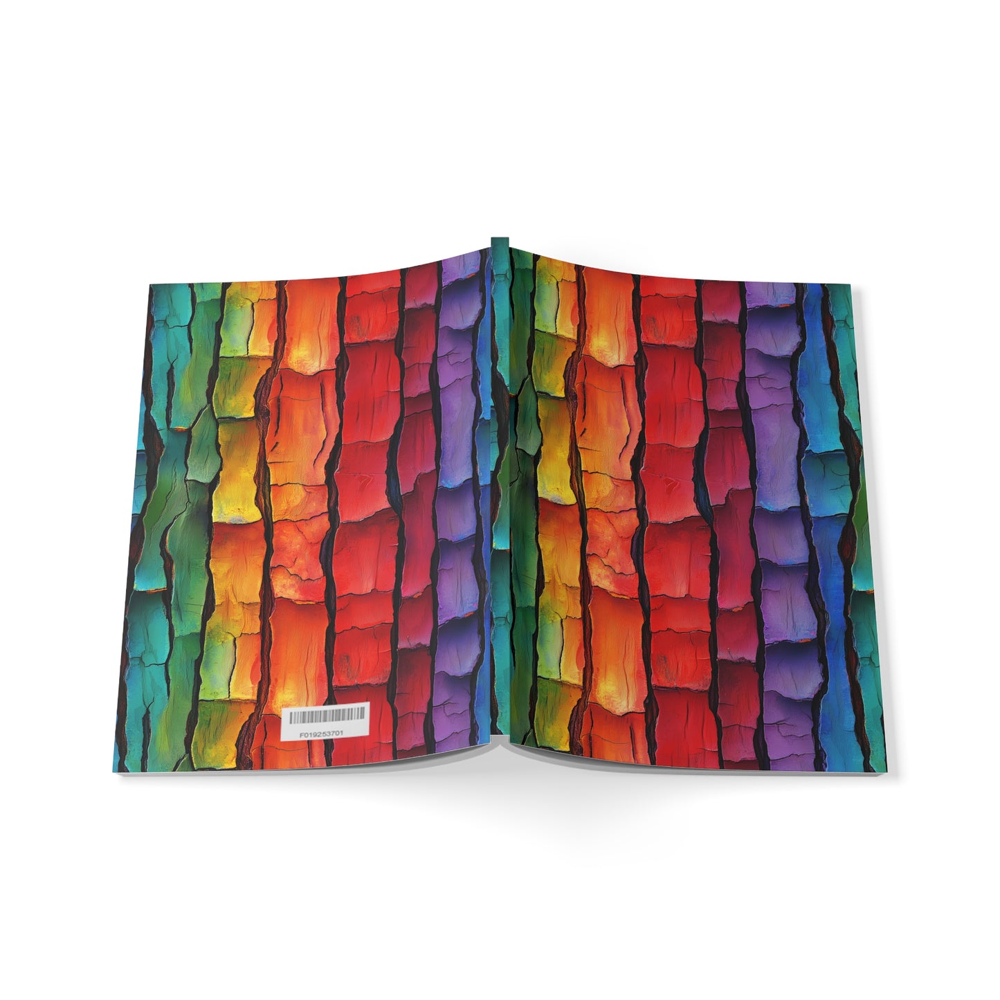 Rainbow Bark A5 Softcover Notebook – Bold & Unique