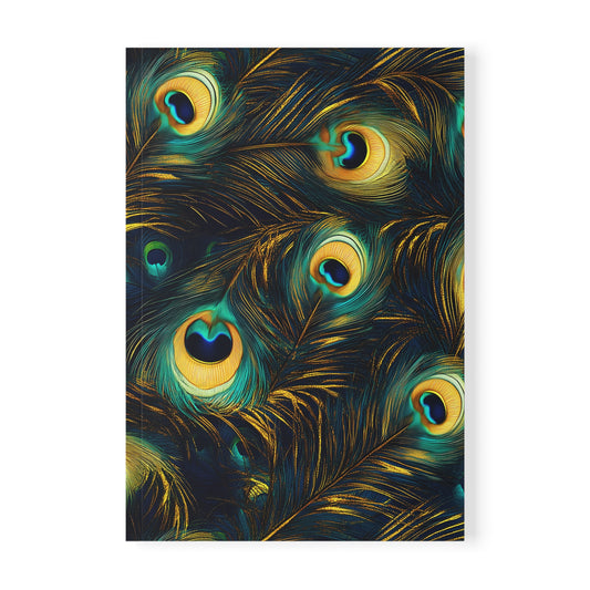 Peacock Flourish A5 Softcover Notebook – Elegant & Vibrant