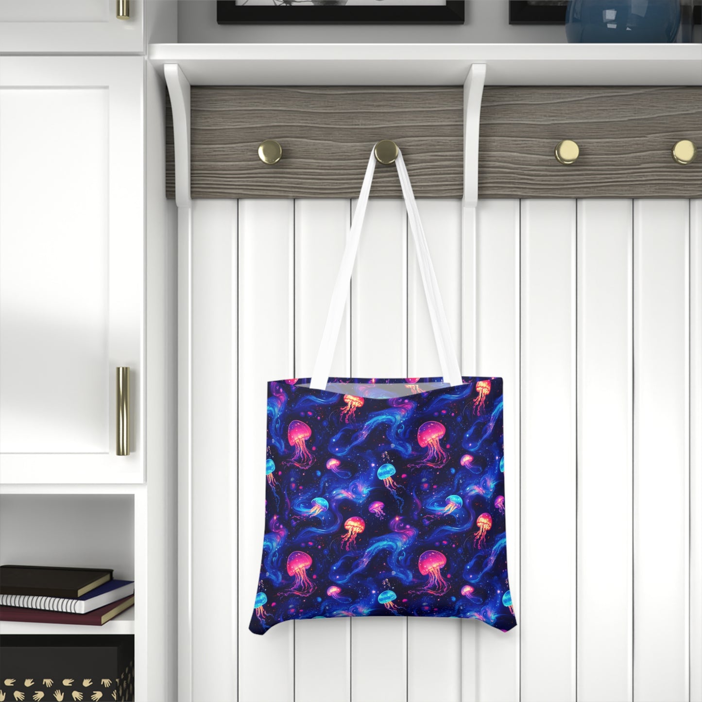 Celestial Jellyfish Shoulder Tote Bag