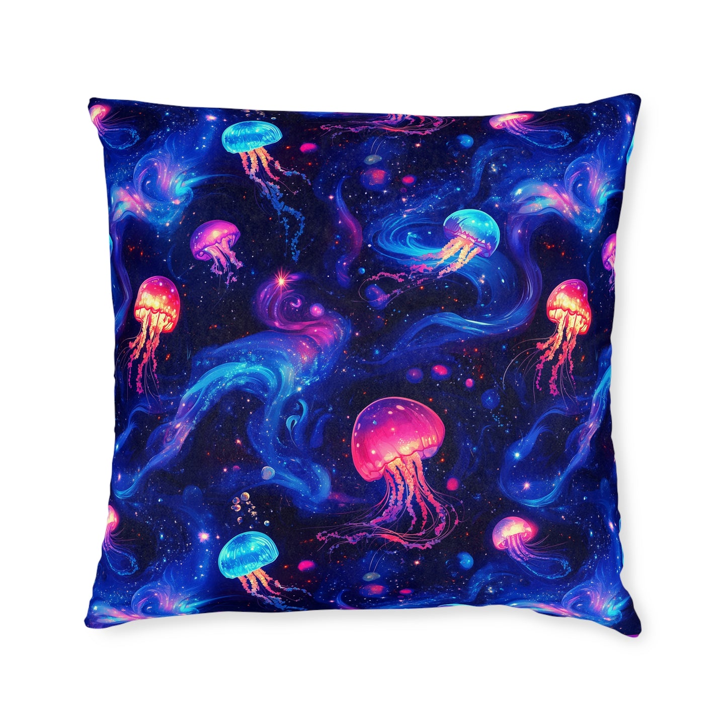 Celestial Jellyfish Square Pillow