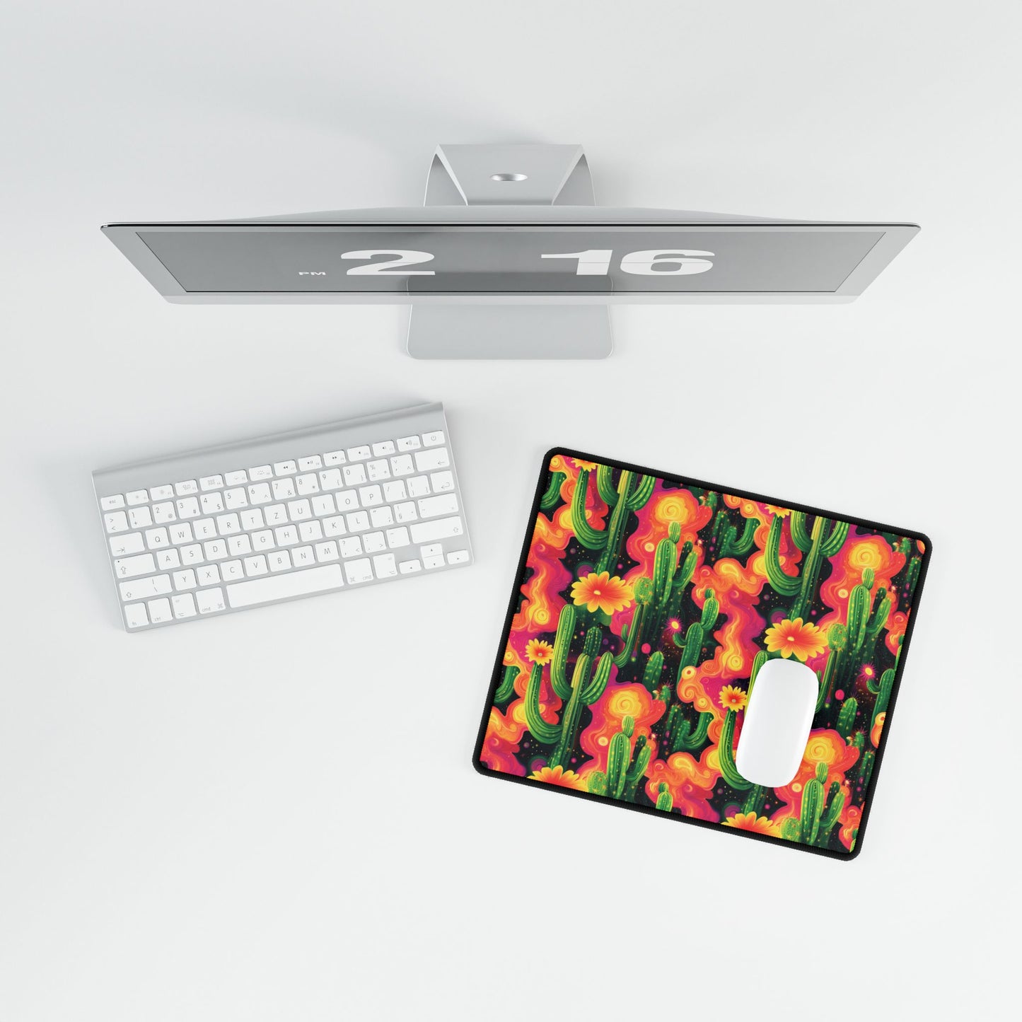 Cosmic Cactus Desk Mat – Vibrant & Unique