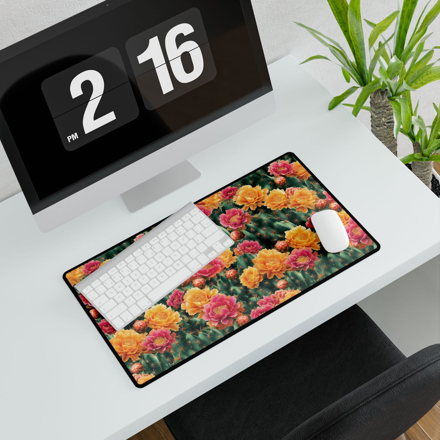 Cactus Bloom Desk Mat – Vibrant & Functional