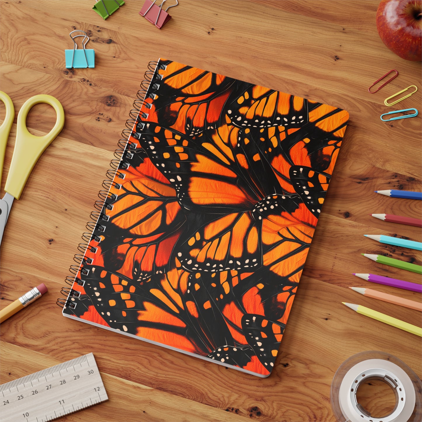 Monarch Glow A5 Wirobound Softcover Notebook – Radiant & Bold