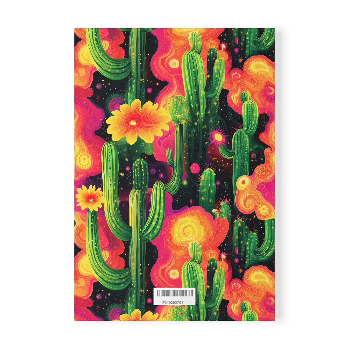 Cosmic Cactus A5 Softcover Notebook – Vibrant & Otherworldly